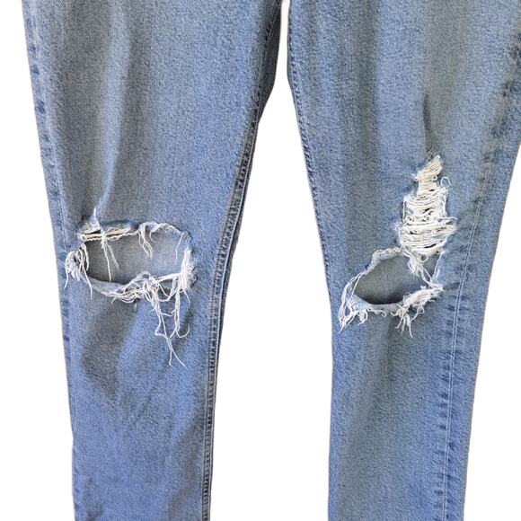 AGOLDE Riley High Rise Straight Leg Crop Size 29 Whiplash Distressed Stone Wash - Picture 11 of 14